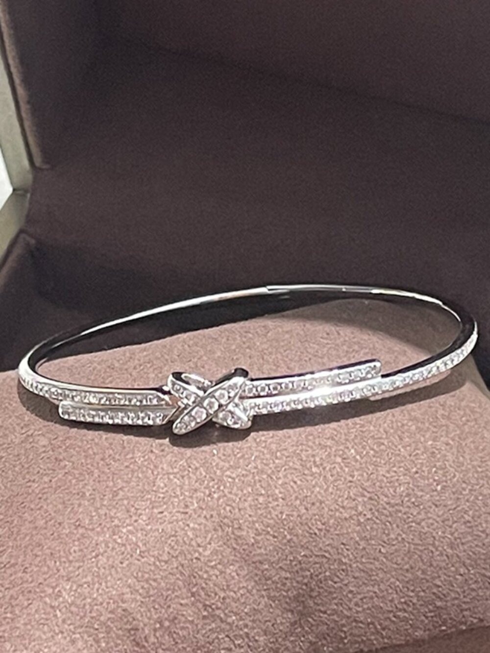 Chaumet Jeux de Liens White Gold Diamond Pavé Bracelet